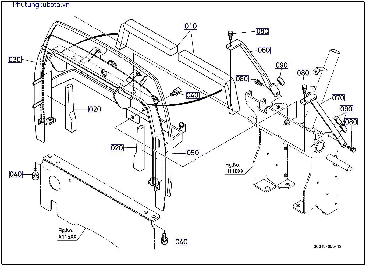 Giá đỡ nắp capo sau